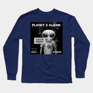 Retro 80's Alien Sci Fi Comic Book Style Long Sleeve T-Shirt